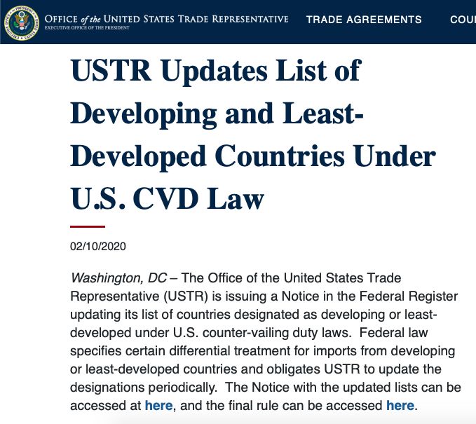 美国宣布取消25个经济体贸易特殊待遇！包括中国(图2)
